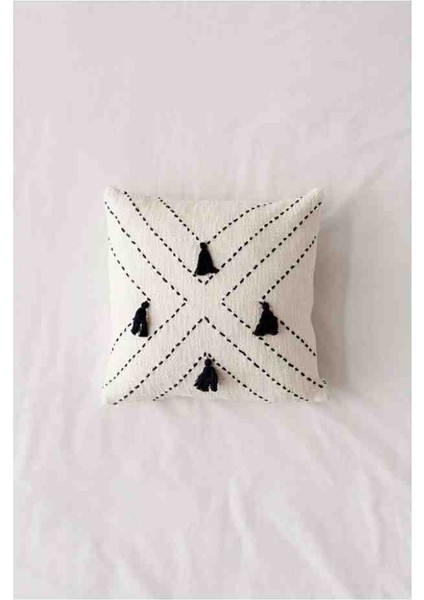 Makrome Dekoratif Köşe Kırlent Kılıfı (40×40)