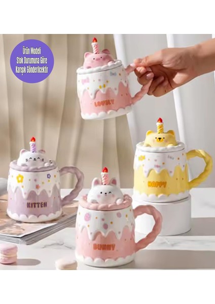 Pasta Kedi Temalı Seramik Kupa