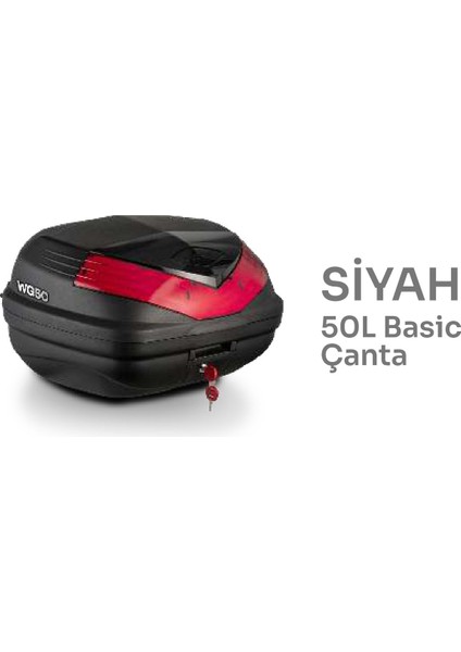 Bermot 50 Lt Motosiklet Arka Çanta Basic Siyah