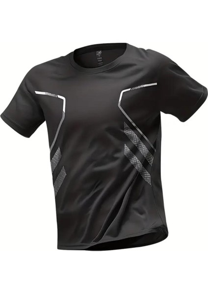 Fusto Mikro Polyester Slim Fit Performans Antrenman Sporcu Erkek Tshirt