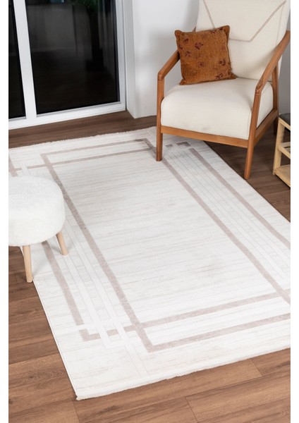 Bienal Vl Saçaklı Modern Dokuma Halı, Oturma Odası,salon,mutfak Halısı 8694A-BEJ fiyatları