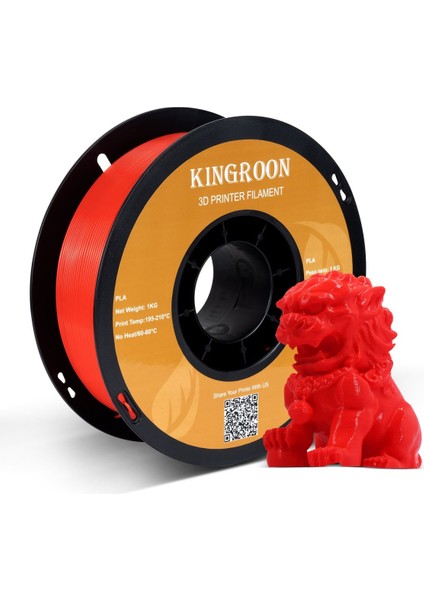Pla Filament - Kırmızı - 1.75MM - 1kg