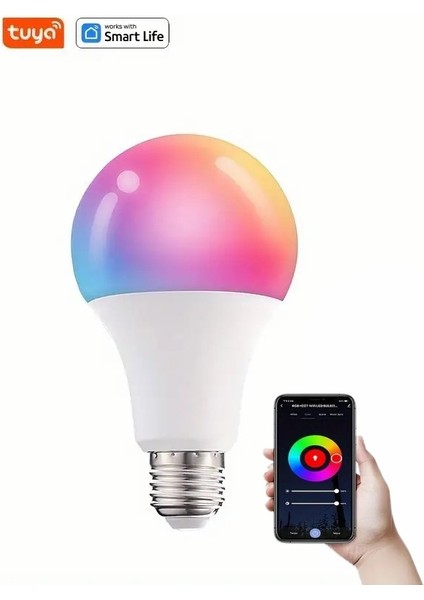 Akıllı Rgb LED Ampul Wifi Özelikli Özel Uygulamalı Ev Dekoru 9W A+ Enerji Tasaruflu Lamba