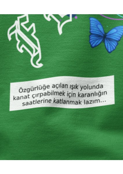 Freedom(Özgürlük) Kelebek Kadın Baskılı Sweatshirt modelleri