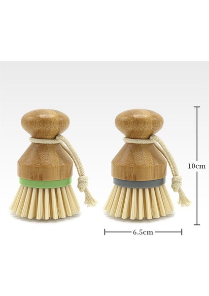 2 Paket Mutfak Temizleme Fırçası, Tencere, Tava, Bulaşık, Lavabo ve Sebzelerin Temizliği Için Çıkarılabilir Bambu Bulaşık Fırçası (Yurt Dışından)