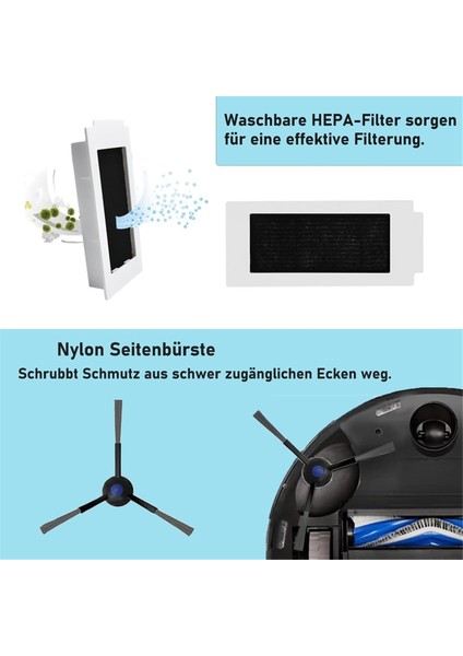 T30 Pro Omni / Ana Yan Fırça Hepa Filtre Paspas Bezi Robot Süpürge Aksesuarları (Yurt Dışından) fırsatları