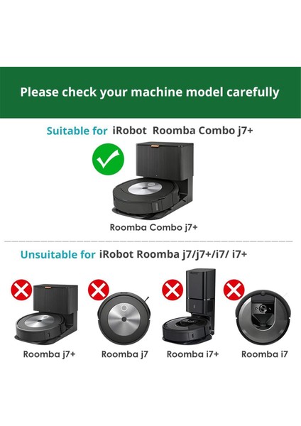 11PCS Roller Fırça Yan Fırça Irobot Roomba Combo J7+ Vakum Süpürge Yedek Yedek Parça Için (Yurt Dışından)