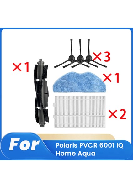 Pvcr 6001 Iq Home Aqua Süpürme Robotu Aksesuarları Temizleyici Parçaları Yedek Ana Yan Fırça Paspas Filtresi A (Yurt Dışından)