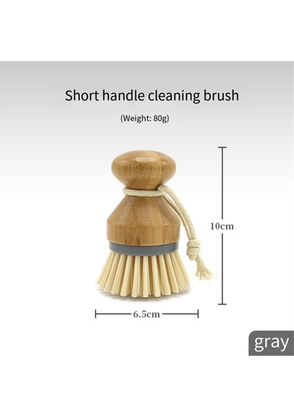 2 Paket Mutfak Temizleme Fırçası, Tencere, Tava, Bulaşık, Lavabo ve Sebzelerin Temizliği Için Çıkarılabilir Bambu Bulaşık Fırçası (Yurt Dışından)