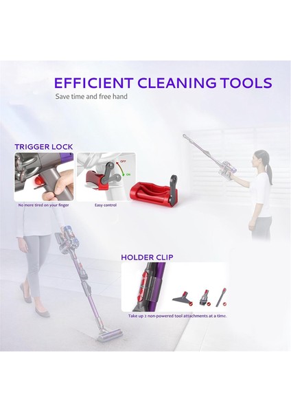 Dyson V7V8V10 V11 V15 Kablosuz Elektrikli Süpürge Aksesuarlarıyla Uyumlu Katlanabilir Uzatma Çubuğu, Hızlı Çıkarma Çubuğu Değişimi (Yurt Dışından)