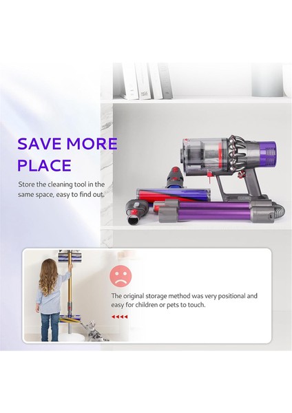 Dyson V7V8V10 V11 V15 Kablosuz Elektrikli Süpürge Aksesuarlarıyla Uyumlu Katlanabilir Uzatma Çubuğu, Hızlı Çıkarma Çubuğu Değişimi (Yurt Dışından)