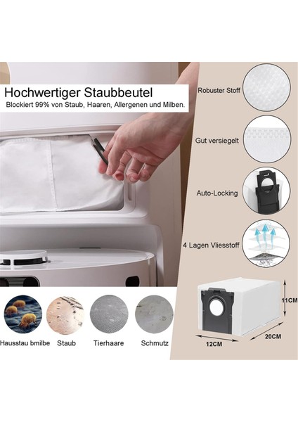 Dreame L10S Pro Ultra Ana Yan Fırça Hepa Filtre Paspas Bezi Toz Torbaları Robot Süpürge Yedek Parçaları (Yurt Dışından) fırsatları