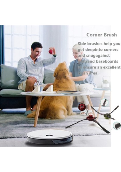 Ecovacs Deebot N8 T8 Aksesuarları 1 Ana Fırça 4 Filtre 6 Yan Fırça T8 N8 Ozmo 950 920 Yedek (Yurt Dışından) fırsatları