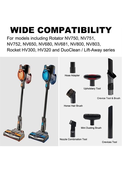 Vakum Ek Parçaları Dar Alan Temizleme Aparatı Toz Alma Fırçası Shark Rocket Lift Away NV680 NV752 NV800 HV300 NV650 NV803 (Yurt Dışından)