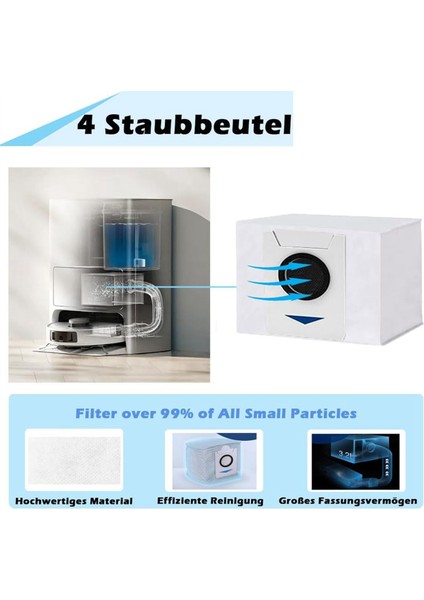 Ecovacs Deebot T20 Omnı, T20E Omnı Robot Süpürge Ana Yan Fırça Hepa Filtreler Toz Torbaları Paspas Bezi Parçalar (Yurt Dışından)