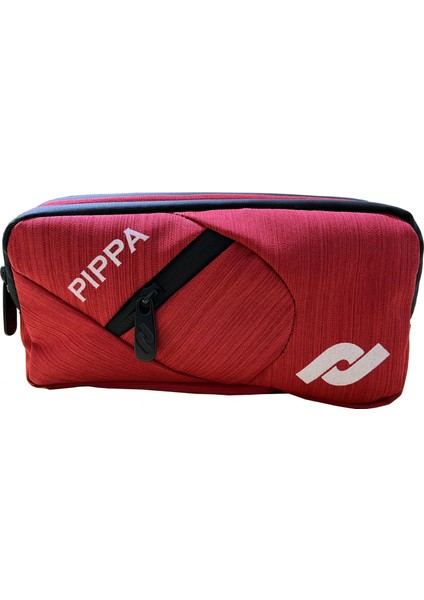 Ortahisar Üç Bölmeli Lüks Kırmızı Kalem Çantası