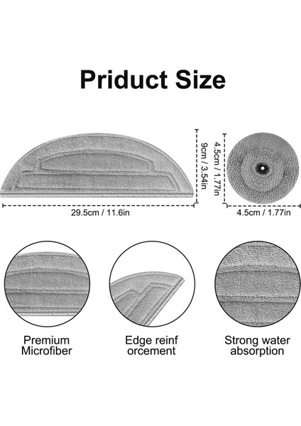 Roborock S8 Maxv Ultra / S8 Max Ultra Robot Süpürge Aksesuarları Için Mikrofiber Paspas Bezleri (Yurt Dışından) fırsatları