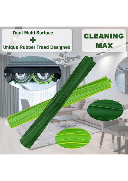 Irobot Roomba S9 (9150) S9+ S9 Plus (9550) Robot Süpürge Yedek Parçaları Için Kauçuk Rulo Fırça Takımı (Yurt Dışından)