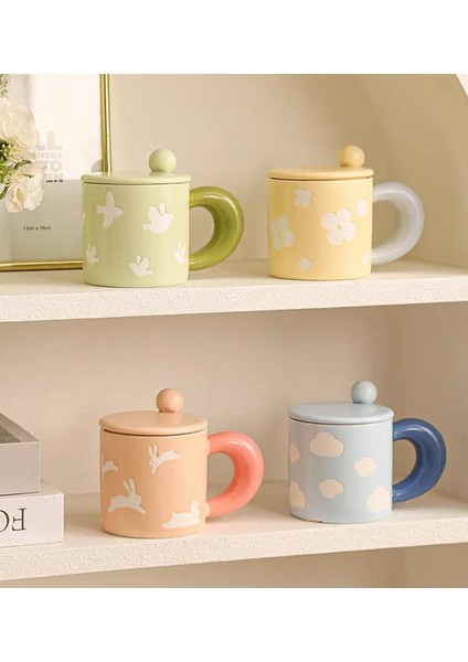 Pastel Renkli Çiçek ve Hayvan Desenli Seramik Kupa fırsatları
