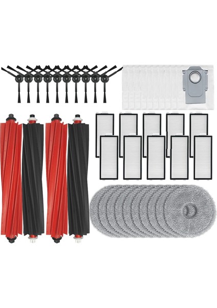 Roborock V20 / P10S Pro Için Aksesuarlar Yedek Ana Yan Fırça Hepa Filtre Paspas Pedleri Toz Torbaları Yedek Parçalar (Yurt Dışından)