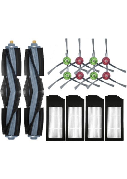 Ecovacs Deebot X1 Omni Turbo Elektrikli Süpürge Aksesuarları Ana Fırça Yan Fırça Takımı Hepa Filtre Yedek Parçaları (Yurt Dışından)