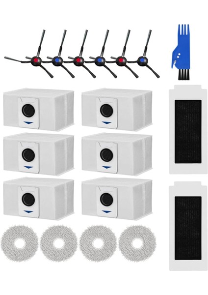 Ecovacs Deebot T30 / T30 Max / T30 Pro Fırça Paspas Bezi Hepa Filtre Toz Torbası Yedek Yedek Parçalar Için Aksesuarlar (Yurt Dışından)