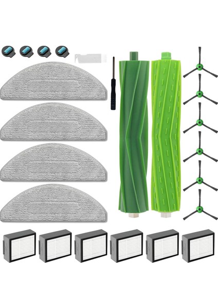 Irobot Roomba Combo I5/ı5+/j5/j5+ Için Yedek Parçalar, Aksesuarlar Ana Yan Fırça Hepa Filtre Paspas Bezi Pedleri (Yurt Dışından)