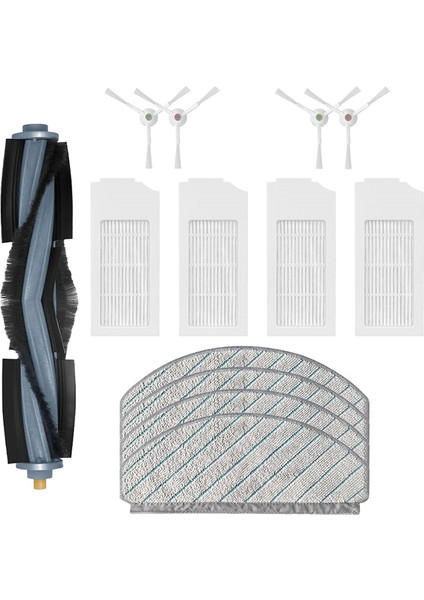 Ecovacs Deebot T10 Plus Robot Süpürge Parçaları Aksesuarları Hepa Filtre Paspas Bezi Yedek Parça (Yurt Dışından)