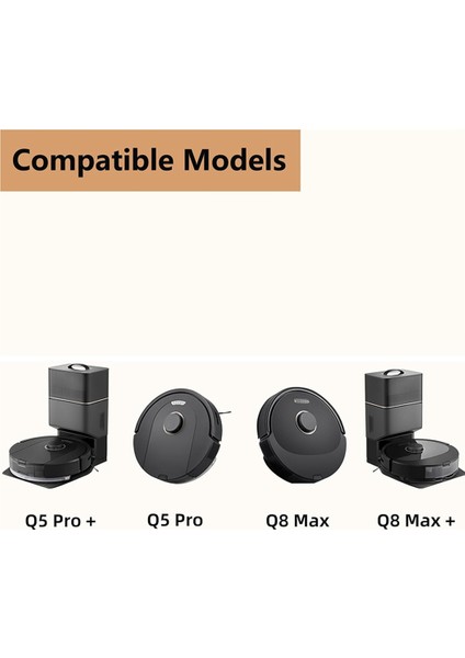 Roborock Q8 Max, Q8 Max+, Q5 Pro, Q5 Pro+ Için Yedek Parça Aksesuarları Ana Yan Fırça Hepa Filtre Paspas Toz Torbası (Yurt Dışından) modelleri