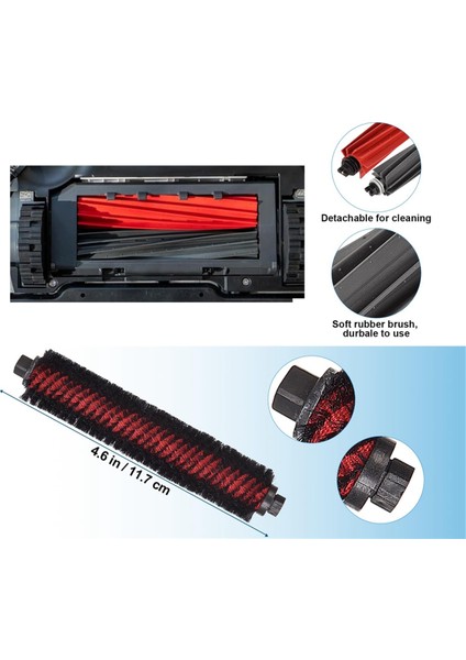 Roborock S8 Pro Ultra Robot Vakum Çift Ana Fırça Yan Fırça Hepa Filtre Paspas Bezleri Yedek Parça (Yurt Dışından) modelleri