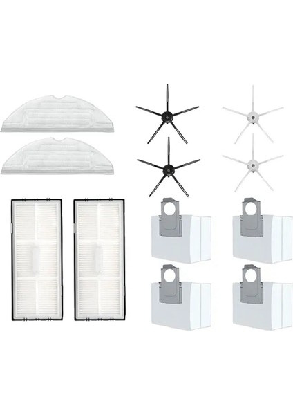 Aksesuarları Roborock S7 Maxv Ultra S7 Pro Ultra Robot Vakum Aksesuarları Fırça Paspas Hepa Filtre Toz Torbası Temizleme (Yurt Dışından)