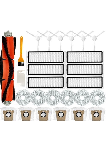 Xiaomi Robot Vakum X10+ / B101CN/ Dreame L10S Ultra / S10 Pro Yedek Parça Ana Yan Fırça Hepa Filtre Paspas Toz Torbası (Yurt Dışından)