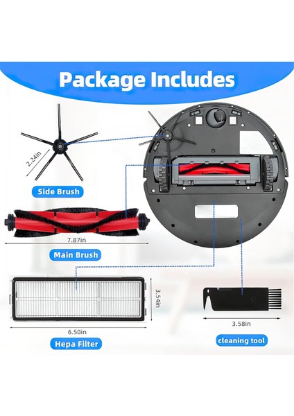 Roborock Q5 Q5 + Q5 Plus Robotik Elektrikli Süpürge Yedek Aksesuar Seti Ana Yan Fırça Hepa Filtreler Yedek Parçalar (Yurt Dışından) fiyatları