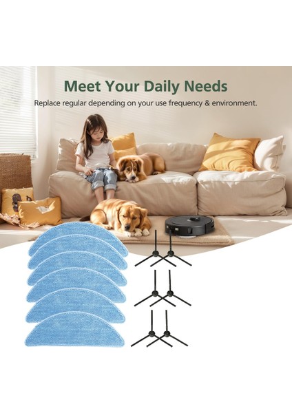 12 Adet Yan Fırça ve Bez Ilife V9 / V9 Pro / G9 / G9 Pro Robot Süpürge Parçaları Değişimi (Yurt Dışından) fırsatları