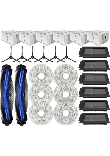 Ecovacs T50 Omnı / T50 Pro Omnı Vakum Parçaları Ana Silindir Yan Fırça Hepa Filtre Paspas Bezi Toz Torbası Aksesuarları (Yurt Dışından)