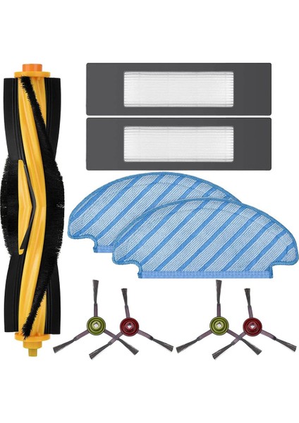 Filtre Yan Fırça Paspas Bezi Seti Ecovacs Deebot Ozmo T8 / T8 Aıvı T9 + N8 Pro Elektrikli Süpürge Parçaları Aksesuarları (Yurt Dışından)