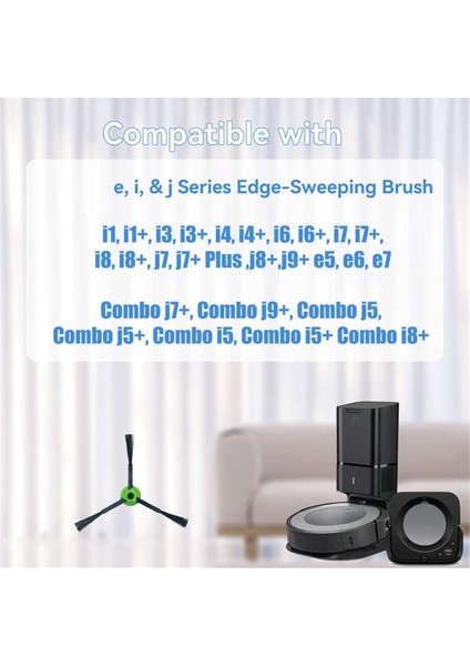 Irobot Roomba I & J & E Serisi Için 14 Paket Kenar Süpürme Fırçaları I7, I7+, I8, I8+, Combo J7+, J9+,j5+, I5+ Plus,e5, E6 (Yurt Dışından) fırsatları