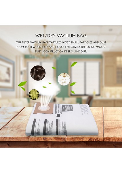 5pc Yedek Islak/kuru Vakum Torbaları Shop-Vac Ridgid 5-8 Galon Vakum Temizleyici Için Toz Torbaları 9066100 90661 906-61 (Yurt Dışından) modelleri