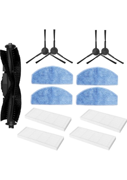 Laresar MARS01 / Lubluelu SL68 Elektrikli Süpürge Yedek Parçaları Için 13 Adet Ana Yan Fırça Hepa Filtre Paspas Bezi (Yurt Dışından)