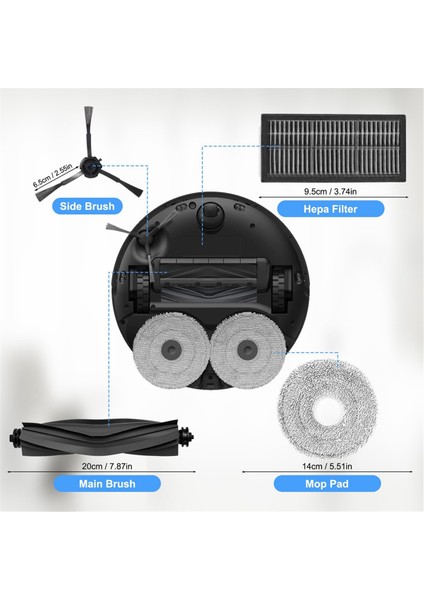 Dreame X30 ULTRA/L10S Pro Ultra Ana Yan Fırça Hepa Filtre Paspas Pedleri Toz Torbaları Yedek Yedek Parça (Yurt Dışından) fırsatları