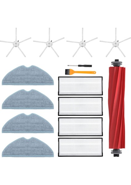 Roborock S7, S7+, S7 Maxv, S7 Maxv Plus Yedek Parçalar Için Aksesuar Kiti Rulo Fırça Hepa Filtre Paspas Bezi (Yurt Dışından)