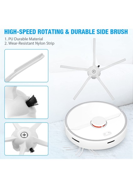 Roborock S7, S7+, S7 Maxv, S7 Maxv Plus Yedek Parçalar Için Aksesuar Kiti Rulo Fırça Hepa Filtre Paspas Bezi (Yurt Dışından) modelleri