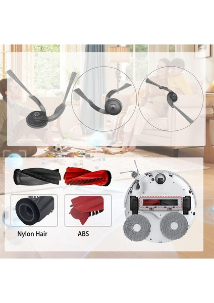 Roborock Qrevo Curve / P20 Pro Robot Süpürge Ataşmanları Için Yedek Parçalar Ana Yan Fırça Hepa Filtre Paspas Toz Torbası (Yurt Dışından) modelleri