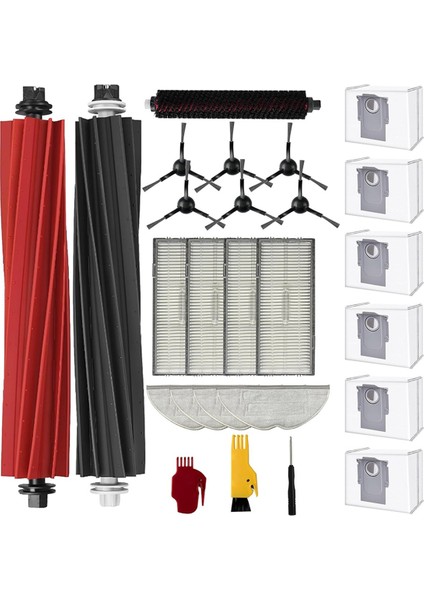 Roborock S8 Pro Uıtra Yedek Parçaları Aksesuarları Robot Süpürge Aksesuar Seti Toz Torbaları Ana Fırçalar (Yurt Dışından)