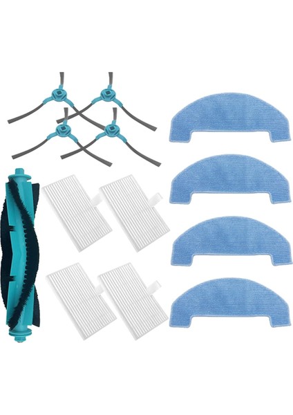 Midea S5 Plus / Cecotec Conga 2299 Ultra Home X-Treme Genesis Elektrikli Süpürge Parçaları Ana Yan Fırça Paspas Filtreleri (Yurt Dışından)