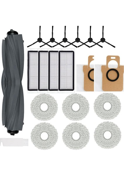 Dreame L20 Ultra Robot Süpürge Yedek Parçaları Aksesuarları Ana Fırça, Hepa Filtreleri, Yan Fırçalar, Paspas Bezleri Içerir (Yurt Dışından)