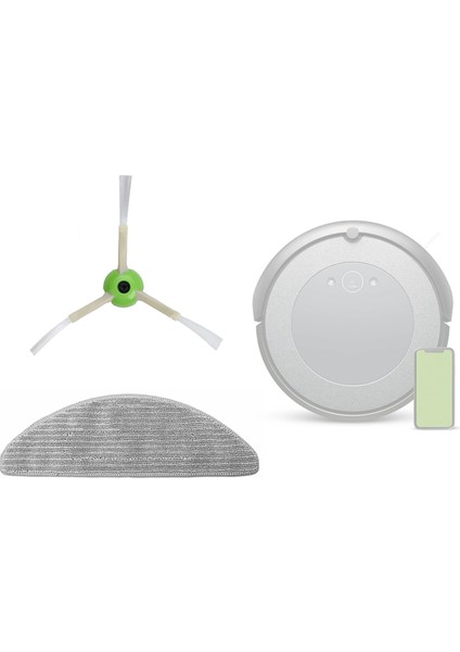 Irobot Roomba Combo I5 I5+ J5 J5+ Robot Süpürge Için Mop Pedleri ve Yan Fırçalar, Yeniden Kullanılabilir Ped (Yurt Dışından) modelleri