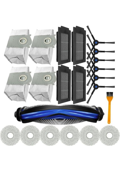 Ecovacs Deebot T50 Pro Robot Süpürge Parçaları Için Ana Fırça Hepa Filtreleri Yan Fırça Toz Torbası Paspas Bezleri (Yurt Dışından)