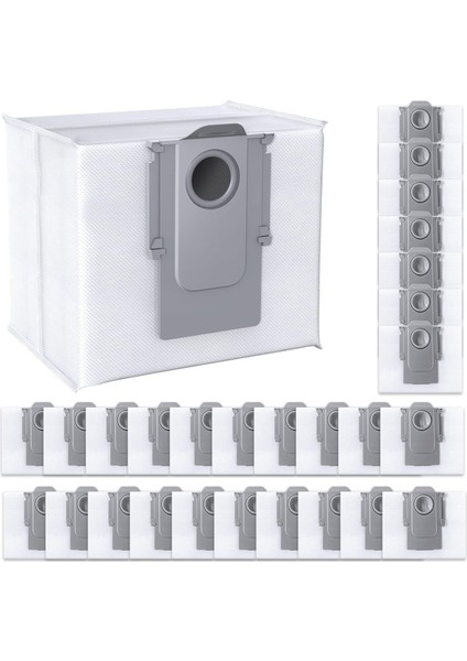 28 Paket Yedek Vakum Torbaları, Roborock S8+ Pro Ultra, S7 Maxv Ultra, Q8 Max+,q7,q5 Otomatik Kir Atma Torbaları (Yurt Dışından)