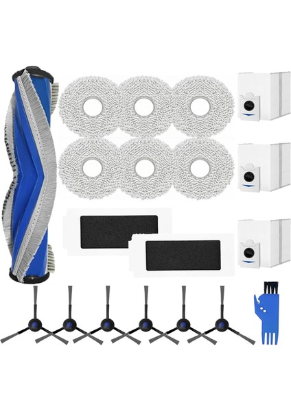 Ecovacs Deebot T30S Comb Robot Süpürge Ana Yan Fırça Hepa Filtre Paspas Bezi Toz Torbaları Parçaları (Yurt Dışından)